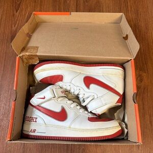 Bronx BX NIKE The Bronx Air Force Ones White Red Vintage With Box Like New